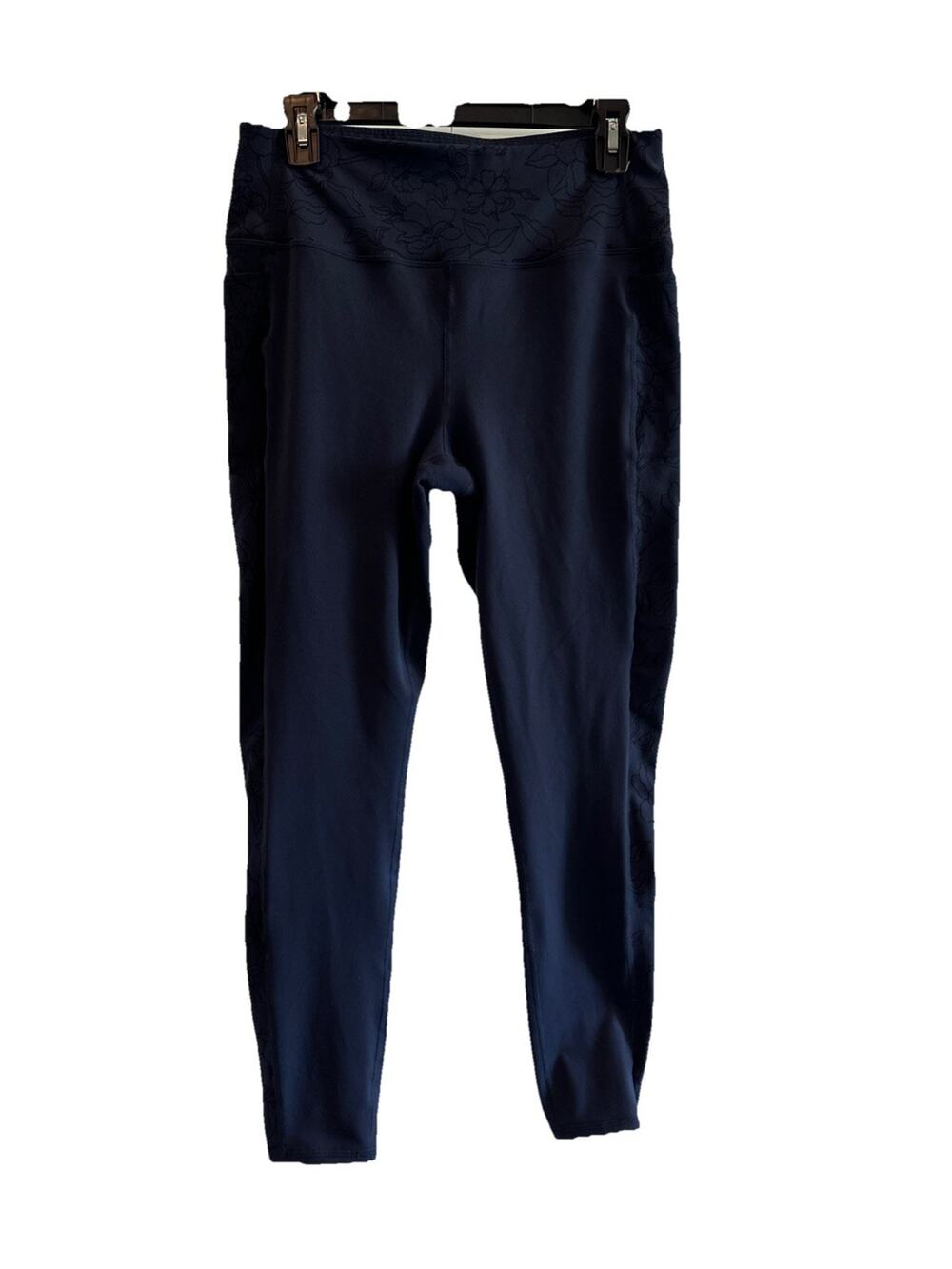 Women Skechers Los Angeles Go Walk High Waist Moisture Wicking Navy Leggings Lrg
